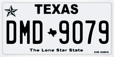 TX license plate DMD9079