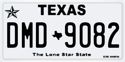 TX license plate DMD9082