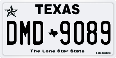 TX license plate DMD9089