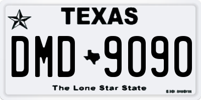 TX license plate DMD9090