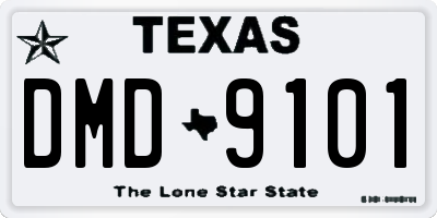 TX license plate DMD9101