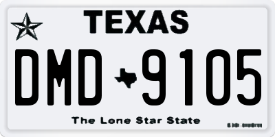 TX license plate DMD9105