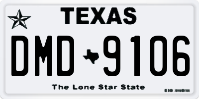 TX license plate DMD9106