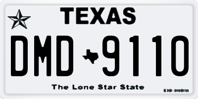 TX license plate DMD9110