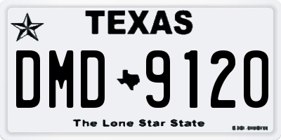 TX license plate DMD9120