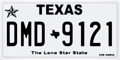 TX license plate DMD9121
