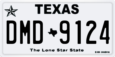 TX license plate DMD9124