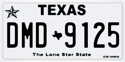 TX license plate DMD9125