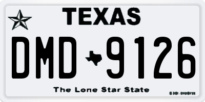 TX license plate DMD9126
