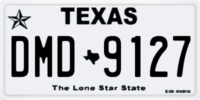 TX license plate DMD9127