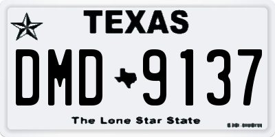 TX license plate DMD9137