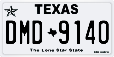 TX license plate DMD9140
