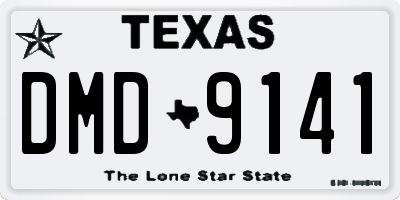 TX license plate DMD9141