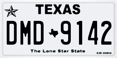 TX license plate DMD9142