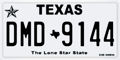 TX license plate DMD9144