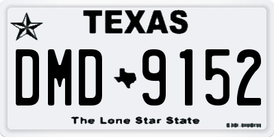 TX license plate DMD9152