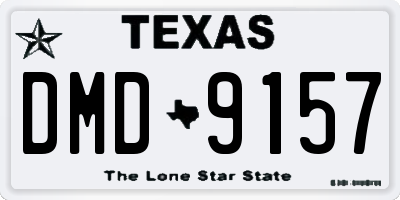TX license plate DMD9157