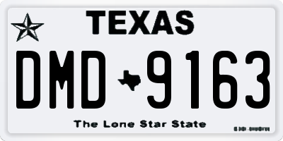 TX license plate DMD9163