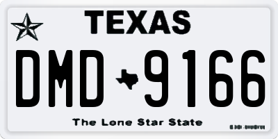TX license plate DMD9166
