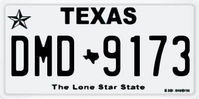 TX license plate DMD9173