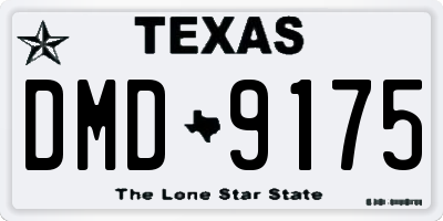 TX license plate DMD9175