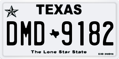 TX license plate DMD9182