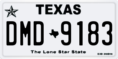 TX license plate DMD9183