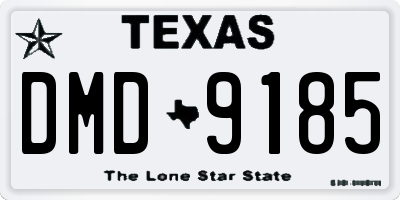 TX license plate DMD9185