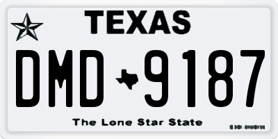 TX license plate DMD9187