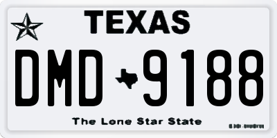 TX license plate DMD9188