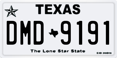 TX license plate DMD9191