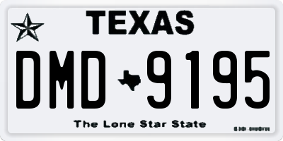 TX license plate DMD9195