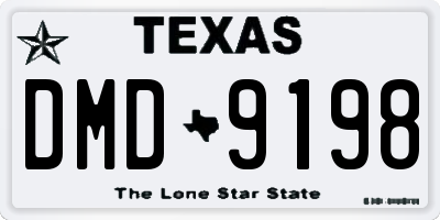 TX license plate DMD9198