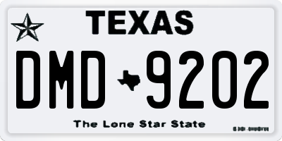 TX license plate DMD9202