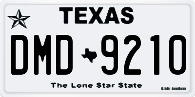 TX license plate DMD9210