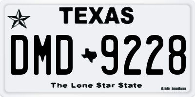 TX license plate DMD9228