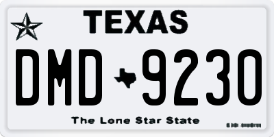 TX license plate DMD9230
