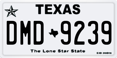 TX license plate DMD9239