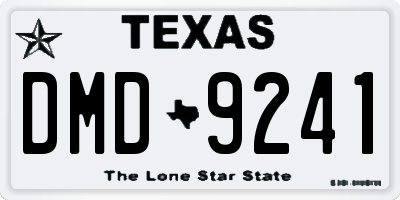 TX license plate DMD9241