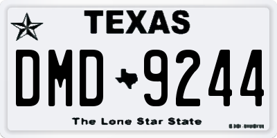 TX license plate DMD9244