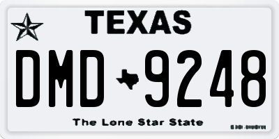 TX license plate DMD9248