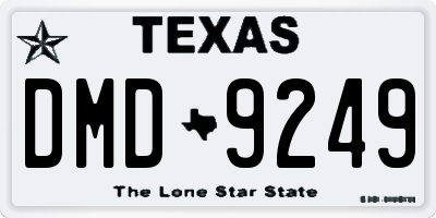 TX license plate DMD9249