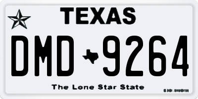 TX license plate DMD9264