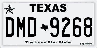 TX license plate DMD9268