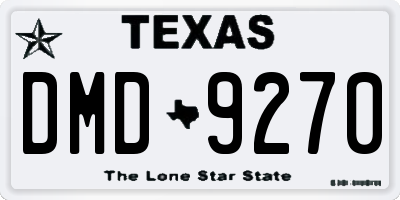TX license plate DMD9270