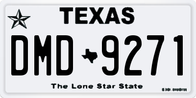 TX license plate DMD9271