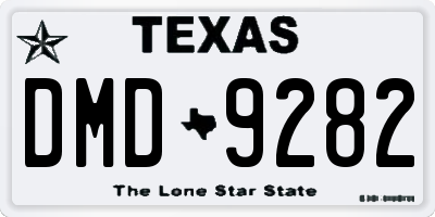 TX license plate DMD9282