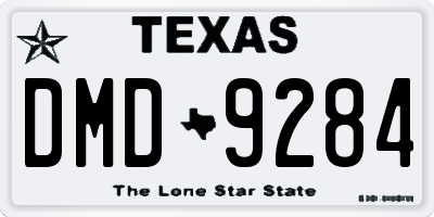TX license plate DMD9284