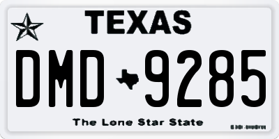 TX license plate DMD9285