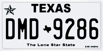 TX license plate DMD9286